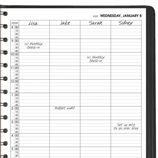 Alt view image 5 of 7 - At-A-Glance Four-Person Group Daily Appointment Book 11 x 8 White 2026 7082205