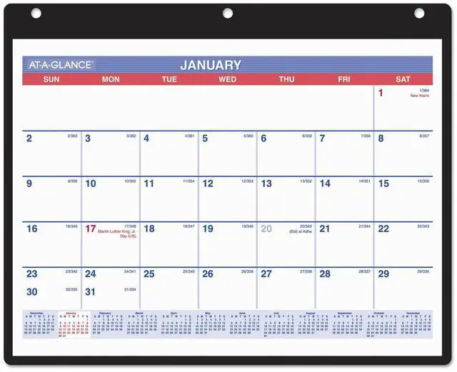 Main image of AT-A-GLANCE® 2026 Monthly Desk Wall Calendar with Jacket, Small, 11" x 8"