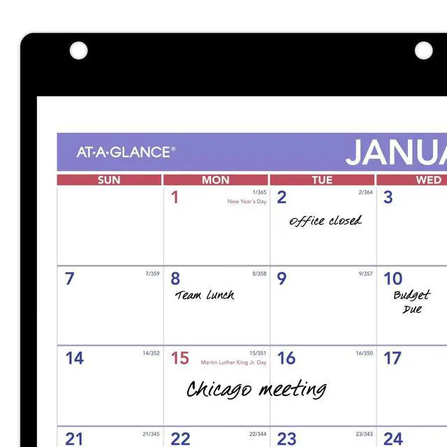 Alt view image 5 of 7 - AT-A-GLANCE® 2026 Monthly Desk Wall Calendar with Jacket, Small, 11" x 8"