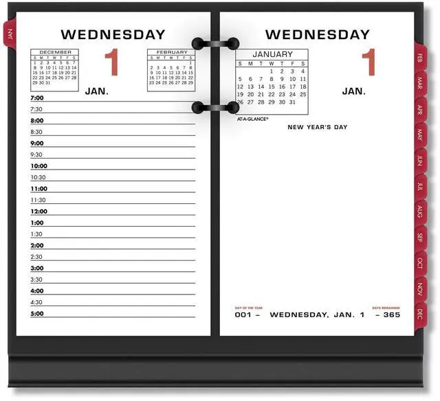 Main image of At-A-Glance Two-Color Desk Calendar Refill 3 1/2 x 6 2026 E01750