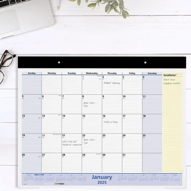 Alt view image 3 of 7 - AT-A-GLANCE® QuickNotes® 2026 Monthly Desk Pad Calendar, Standard, 21 3/4" x 17"