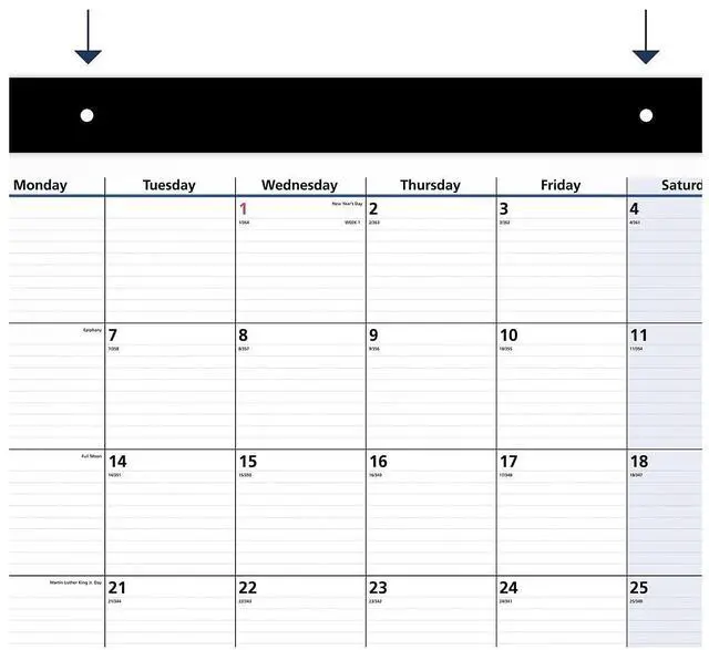 Alt view image 4 of 7 - AT-A-GLANCE® QuickNotes® 2026 Monthly Desk Pad Calendar, Standard, 21 3/4" x 17"