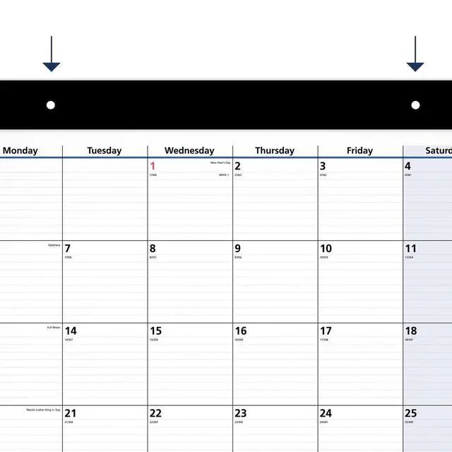 Alt view image 6 of 7 - AT-A-GLANCE® QuickNotes® 2026 Monthly Desk Pad Calendar, Standard, 21 3/4" x 17"