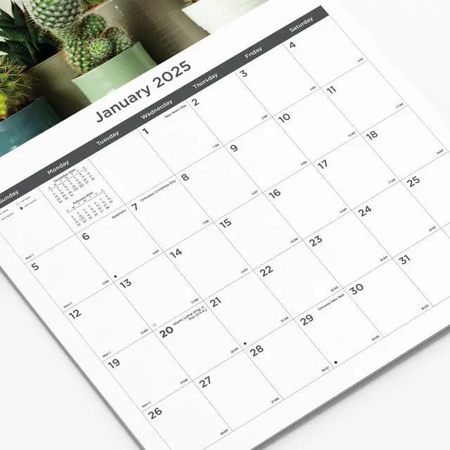 Alt view image 7 of 7 - 2026 Blueline Colorful Monthly Wall Calendar, 12" x 17", Minimalist, January To December, C173121