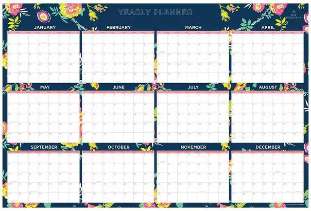 Main image of Blue Sky Day Designer Laminated Wall Calendar 36x24 2026 BLS103632