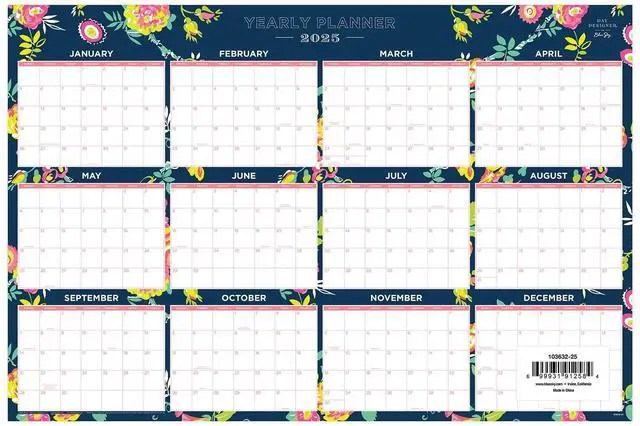 Alt view image 3 of 4 - Blue Sky Day Designer Laminated Wall Calendar 36x24 2026 BLS103632