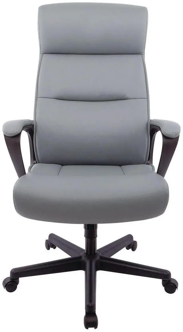 Alt view image 4 of 4 - Alera Oxnam Series High-Back Task Chair Supports Up to 275 lb 17.56 to 21.38 Seat Height Gray Seat Gray Back Black Base ALEON41B49