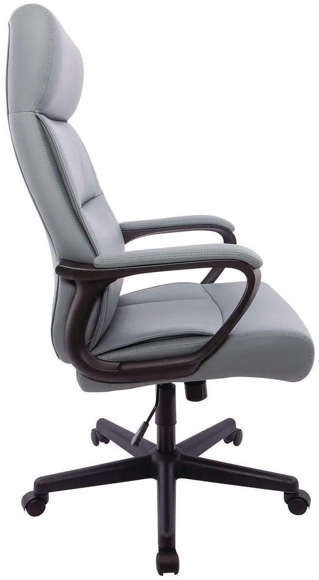 Alt view image 3 of 4 - Alera Oxnam Series High-Back Task Chair Supports Up to 275 lb 17.56 to 21.38 Seat Height Gray Seat Gray Back Black Base ALEON41B49