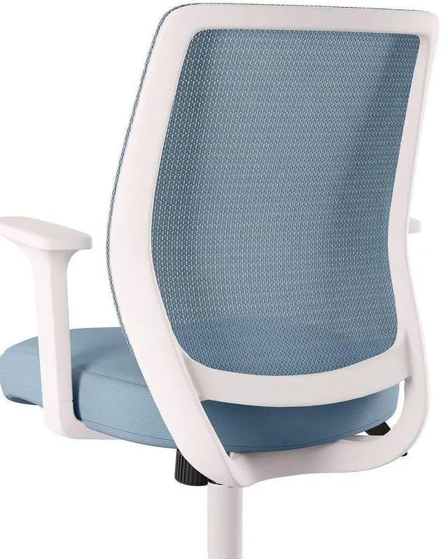 Alt view image 3 of 5 - Alera Wessex Ergonomic Fabric Mesh Swivel Task Chair Up to 275 lb 17.09 to 20.83 Seat Height Seafoam Seat/Back White Base ALEWX42BME24