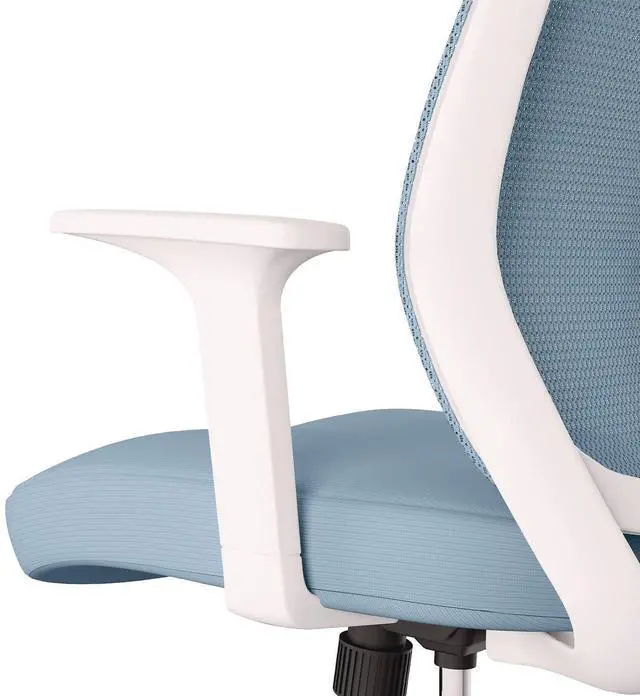 Alt view image 2 of 5 - Alera Wessex Ergonomic Fabric Mesh Swivel Task Chair Up to 275 lb 17.09 to 20.83 Seat Height Seafoam Seat/Back White Base ALEWX42BME24