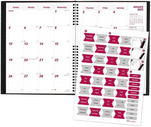 Alt view image 7 of 7 - Brownline CoilPro Monthly Planner 11 x 8.5 Black 2026 CB1262CBLK