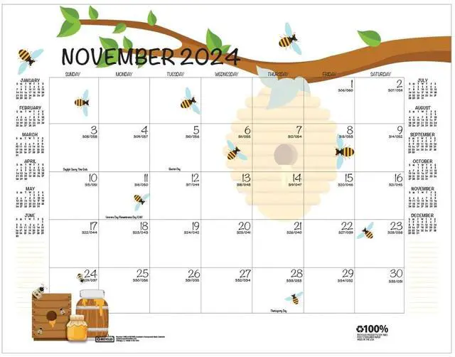 Alt view image 4 of 7 - Recycled Honeycomb Desk Pad Calendar 22 x 17 White/Multicolor 2025-2026