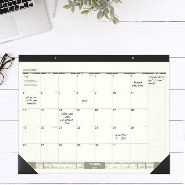 Alt view image 2 of 7 - AT-A-GLANCE® 2026 Recycled Monthly Desk Pad Calendar, Standard, 22" x 17"