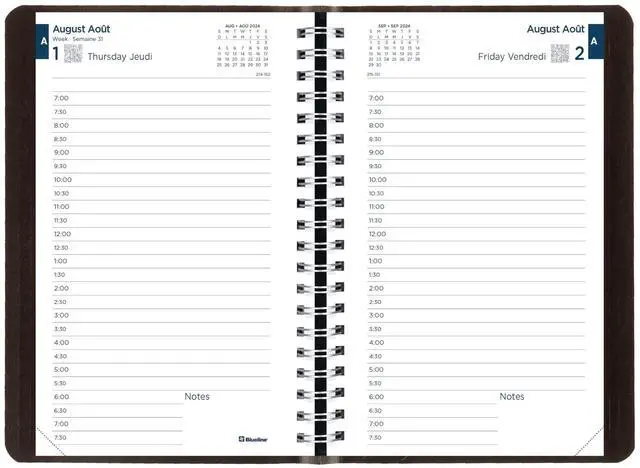 Alt view image 5 of 5 - Blueline Academic Daily/Monthly Planner 8 x 5 Black 2025 to 2026 CA201BLK