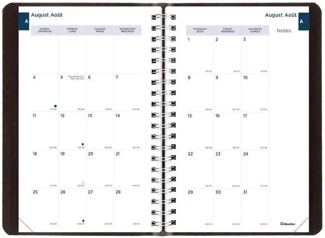 Alt view image 3 of 5 - Blueline Academic Daily/Monthly Planner 8 x 5 Black 2025 to 2026 CA201BLK