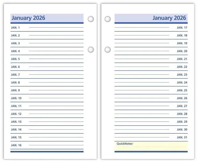 Alt view image 4 of 6 - At-A-Glance QuickNotes Desk Calendar Refill 3.5 x 6 2026 E51750