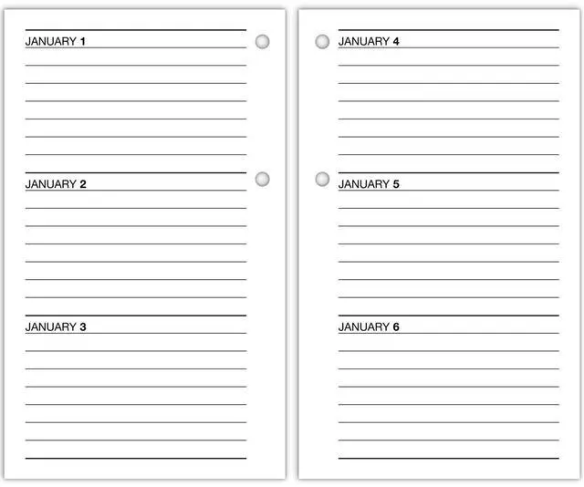 Alt view image 3 of 4 - AT-A-GLANCE® 2026 Recycled Daily Loose-Leaf Desk Calendar Refill, Standard, 3 1/2" x 6"