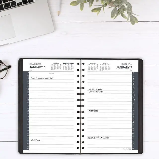 Alt view image 2 of 7 - At-A-Glance Daily Appointment Book with 30-Minute Appointments 8x5 White 2026