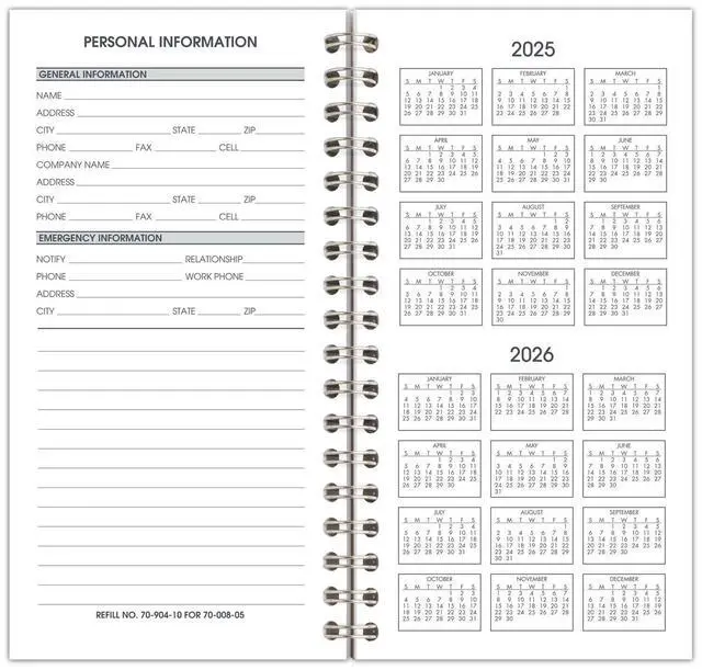 Alt view image 3 of 6 - At-A-Glance Weekly Appointment Book Refill 6 1/4 x 3 1/4 2026 7090410