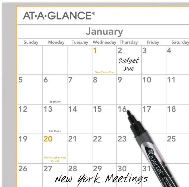 Alt view image 4 of 4 - AT-A-GLANCE® 2026 WallMates Self-Adhesive Dry-Erase Yearly Calendar, Large, 24" x 18"