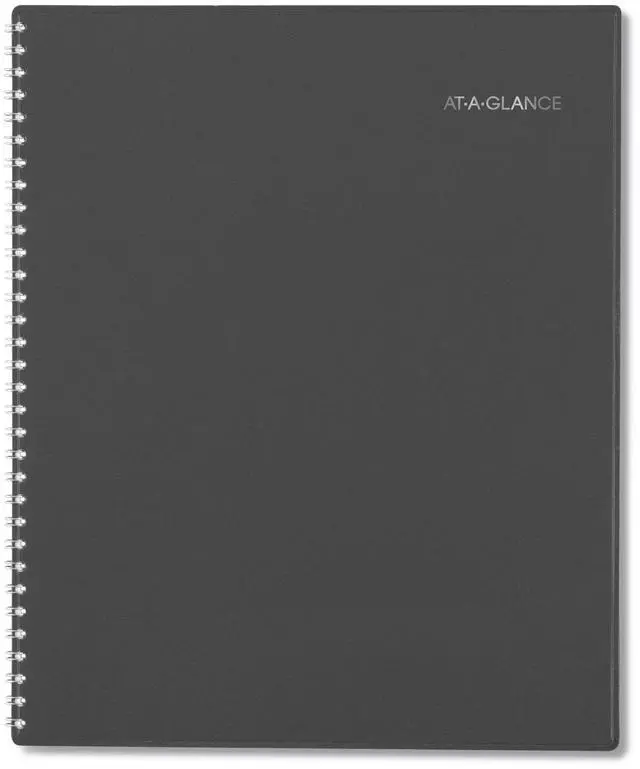 Main image of AT-A-GLANCE® DayMinder® Academic 2025-2026 Weekly Monthly Appointment Book Planner, Charcoal, Large, 8 1/2" x 11"