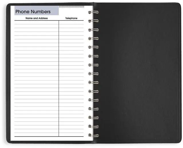Alt view image 7 of 7 - At-A-Glance Daily Appointment Book with Open Scheduling 8x5 2026 Black SK4600