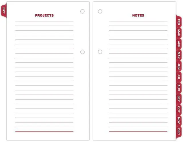 Alt view image 2 of 6 - At-A-Glance Desk Calendar Refill with Tabs 6x3.5 White 2026 E717T50