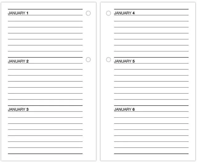 Alt view image 4 of 6 - At-A-Glance Desk Calendar Refill with Tabs 6x3.5 White 2026 E717T50