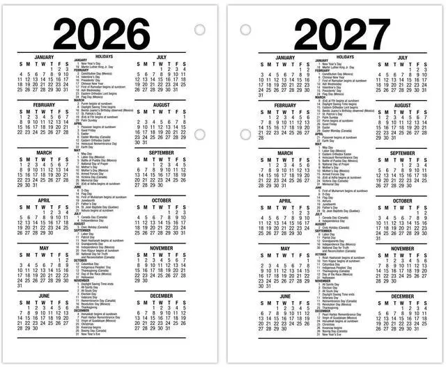 Alt view image 5 of 6 - At-A-Glance Desk Calendar Refill with Tabs 6x3.5 White 2026 E717T50