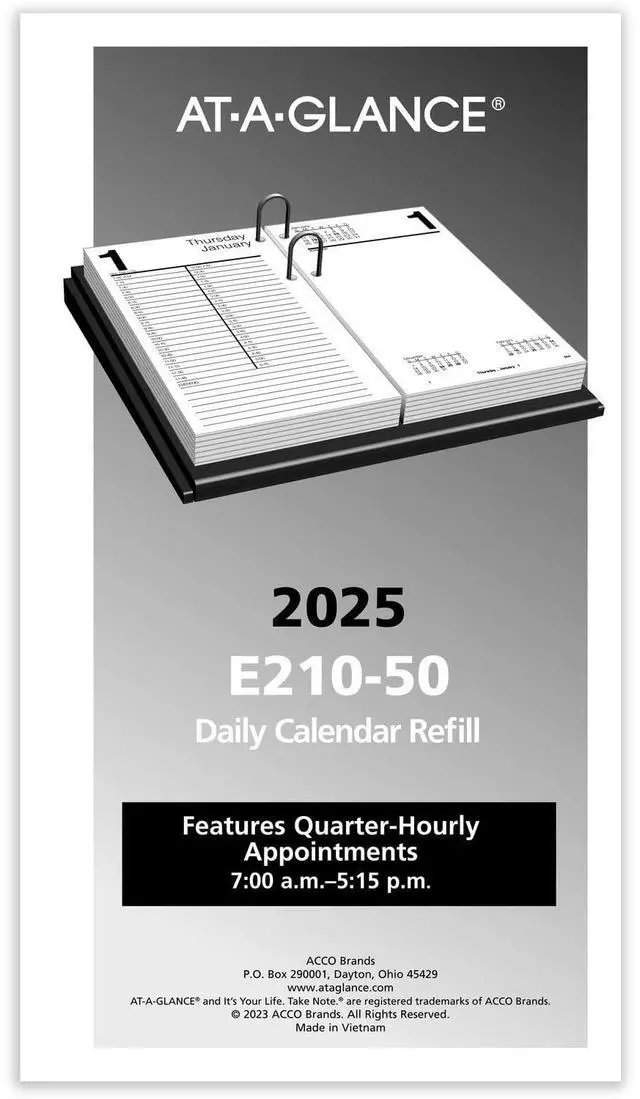 Alt view image 3 of 6 - AT-A-GLANCE® 2026 Daily Loose-Leaf Desk Calendar Refill, Standard, 4 1/2" x 8"