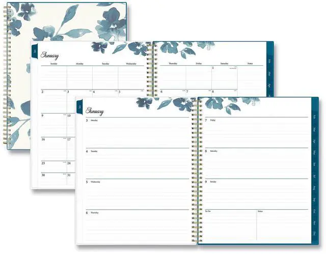 Main image of Blue Sky Bakah Blue Weekly/Monthly Planner Bakah Blue Floral 2026 137261