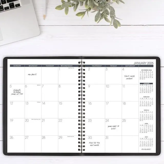 Alt view image 2 of 7 - AT-A-GLANCE® 2026 Monthly Planner, Black, Medium, 7" x 8 3/4"