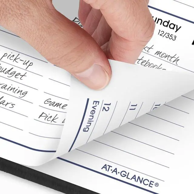 Alt view image 3 of 7 - At-A-Glance Block Format Weekly Appointment Book 8x4 7/8 Black 2026