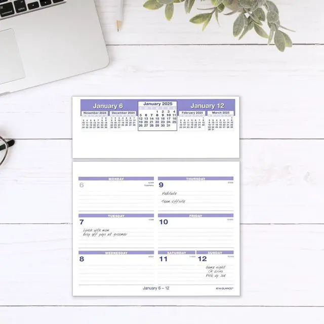 Alt view image 3 of 6 - AT-A-GLANCE® FLIP-A-WEEK® 2026 Weekly Desk Calendar Refill, Small, 5 1/2" x 7"