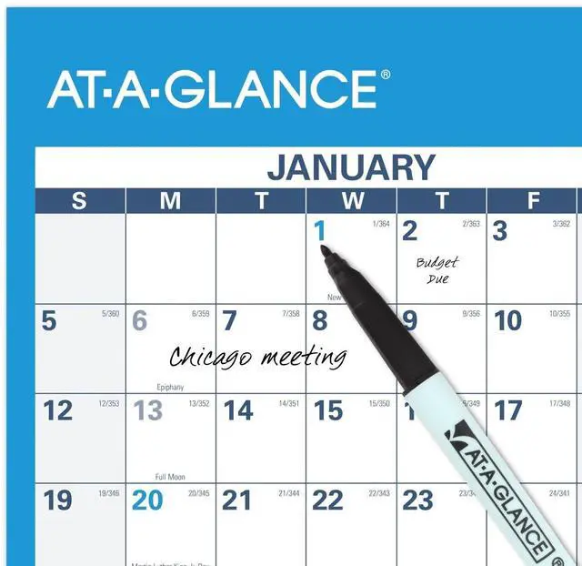 Alt view image 5 of 5 - AT-A-GLANCE® 2026 Horizontal Reversible Erasable Wall Calendar, Extra Large, 48" x 32"