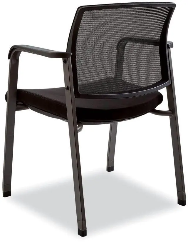 Alt view image 2 of 6 - Alera Elgar Fabric Guest Chair 24.41 x 22.64 x 31.73 Black Seat Black Back Black Base ALEER4317