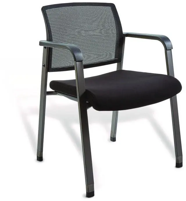 Main image of Alera Elgar Fabric Guest Chair 24.41 x 22.64 x 31.73 Black Seat Black Back Black Base ALEER4317