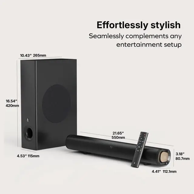 Alt view image 5 of 6 - Creative Stage Pro 2.1 Soundbar with Dolby Audio Black 51MF8495AA000