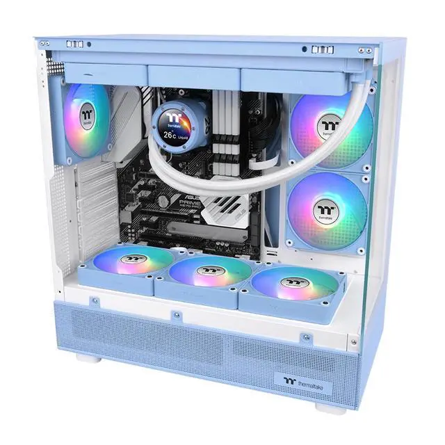 Alt view image 6 of 13 - Thermaltake CT120 EX Reverse ARGB Sync PC Cooling Fan Hydrangea Blue, 3 Pack