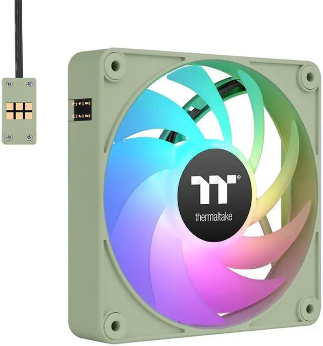 Alt view image 4 of 14 - Thermaltake CT140 EX ARGB Sync PC Cooling Fan Matcha Green, 3 Pack
