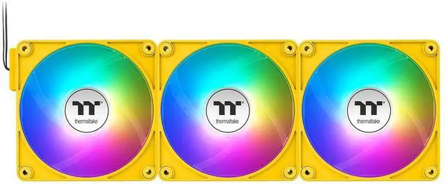 Alt view image 3 of 10 - Thermaltake CT140 EX ARGB Sync PC Cooling Fan Bumblebee 3-Fan Pack CLF217PL14BBA