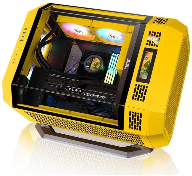 Alt view image 6 of 10 - Thermaltake CT140 EX ARGB Sync PC Cooling Fan Bumblebee 3-Fan Pack CLF217PL14BBA