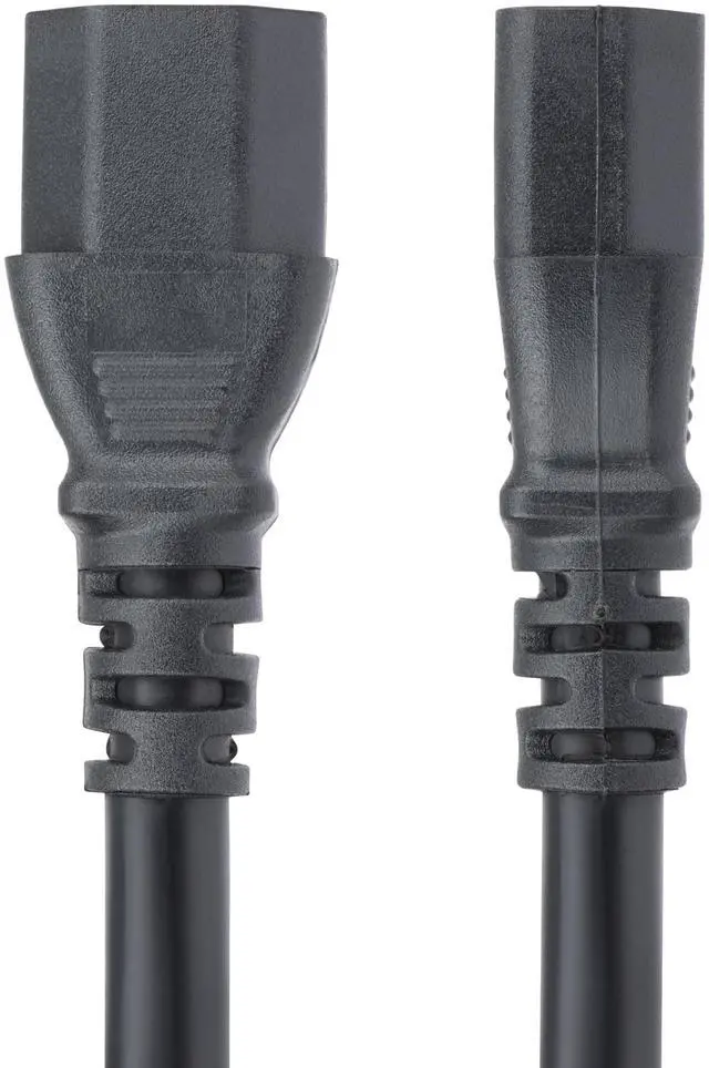 Alt view image 2 of 5 - StarTech 15ft 4.5m Power Extension Cord C14 to C13 PDU Power Cord 15A 250V 14AWG UL Listed PXTC13C141415FNA