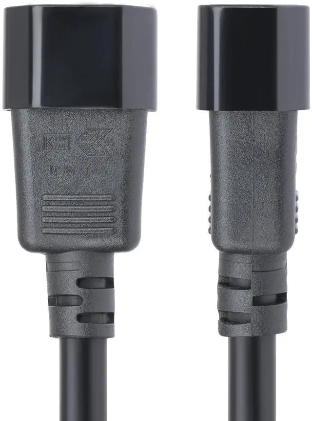 Alt view image 3 of 5 - StarTech 15ft 4.5m Power Extension Cord C14 to C13 PDU Power Cord 15A 250V 14AWG UL Listed PXTC13C141415FNA