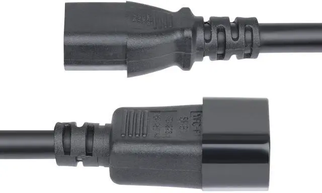 Alt view image 4 of 5 - StarTech 15ft 4.5m Power Extension Cord C14 to C13 PDU Power Cord 15A 250V 14AWG UL Listed PXTC13C141415FNA