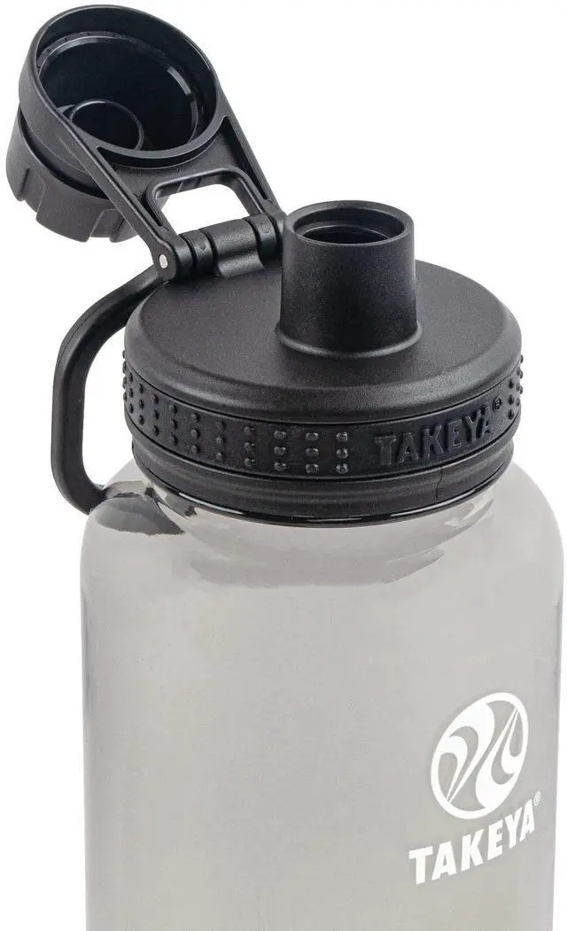 Alt view image 2 of 2 - Tritan Plastic Water Bottle 40 oz Stormy Black 50412