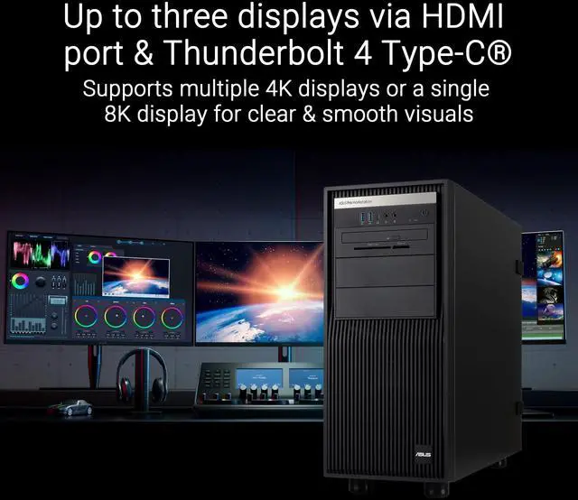 Alt view image 4 of 7 - ASUS ExpertCenter Pro ET500I W8-B-750 Barebone Conputer No CPU/RAM/Storage/OS