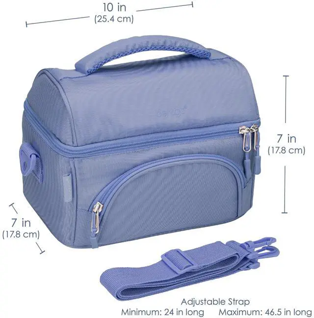 Alt view image 6 of 6 - Deluxe Insulated Lunch Bag 8" x 10" x 7.5" Slate Blue BGOBG2S