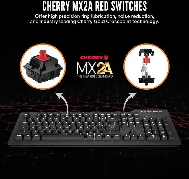 Alt view image 6 of 7 - DAS KEYBOARD PRIME 13 MARK II WITH CHERRY MX RED SWITCHES - US LAYOUT BUILT SPEC