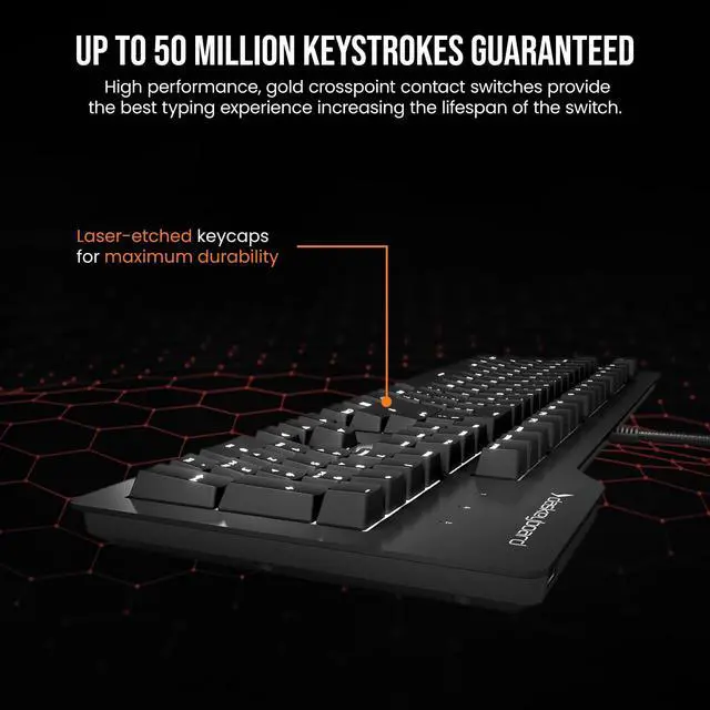 Alt view image 3 of 7 - DAS KEYBOARD PRIME 13 MARK II WITH CHERRY MX RED SILENT SWITCHES - US LAYOUT BUI